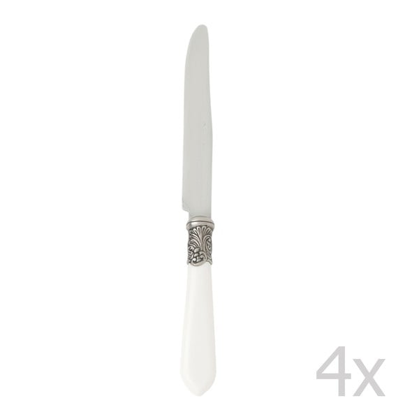 Zestaw 4 noży Baroque White, 4 ks