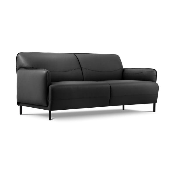 Ciemnoszara skórzana sofa Windsor & Co Sofas Neso, 175x90 cm-image-2