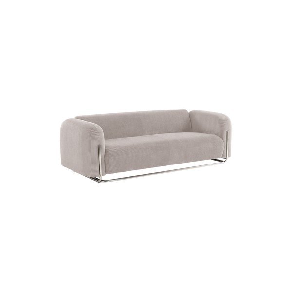 Szarobeżowa sztruksowa sofa 234 cm Everman – Jotex