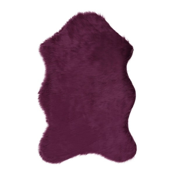 Fioletowy dywan ze sztucznej skóry Pelus Purple, 60x90 cm