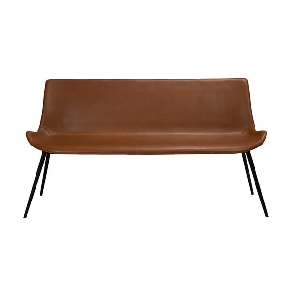 Karmelowobrązowa ławka z imitacji skóry DAN-FORM Denmark Hype-image-2