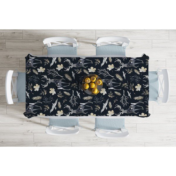 Świąteczny obrus z domieszką bawełny Minimalist Cushion Covers Dark Forest, 140x180 cm-image-1