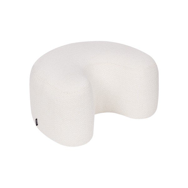 Beżowy puf z materiału bouclé Ü – noo.ma