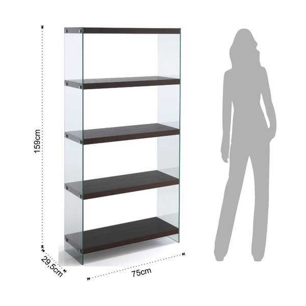 Ciemnobrązowy regał Tomasucci Nancy, wys. 159 cm-image-3