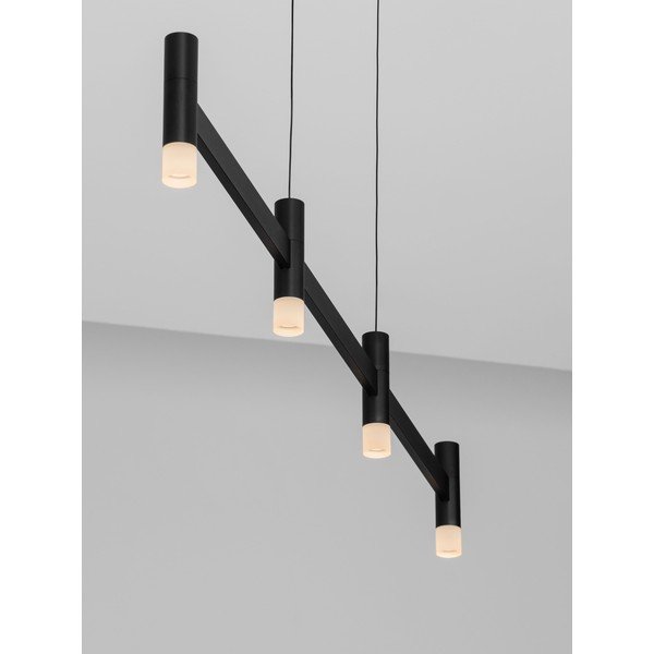 Aluminiowa lampa wisząca LED ze ściemniaczem w kolorze matowej czerni z kloszem ze szkła akrylowego Poetic – Nova Luce-image-4