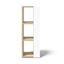 Biały regał w dekorze dębu 40x114 cm Ella – TemaHome