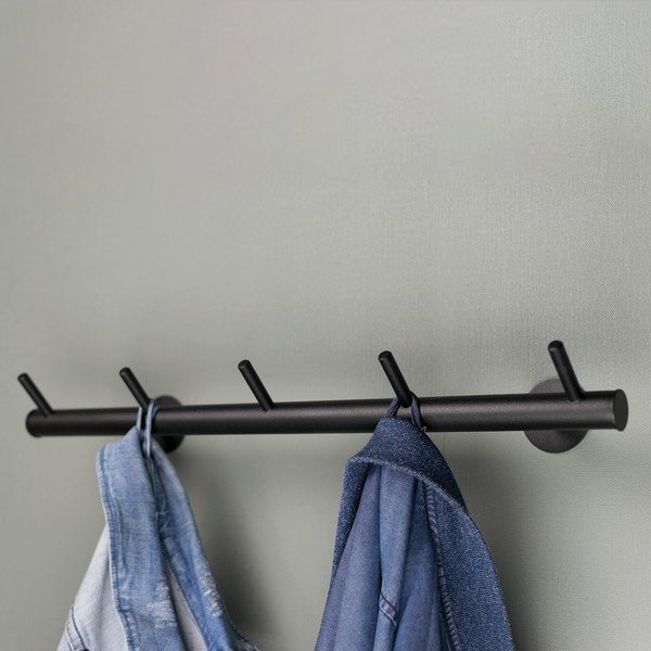 Czarny metalowy wieszak ścienny 55 cm Odin – Spinder Design-image-1