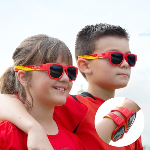 Czerwone dziecięce zwijane okulary przeciwsłoneczne InnovaGoods Sunfold Kids Mondial Spain-image-1