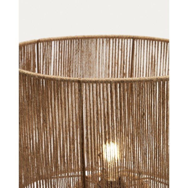Lampa stołowa w naturalnym kolorze z kloszem z juty (wysokość 54 cm) Pontos – Kave Home-image-3