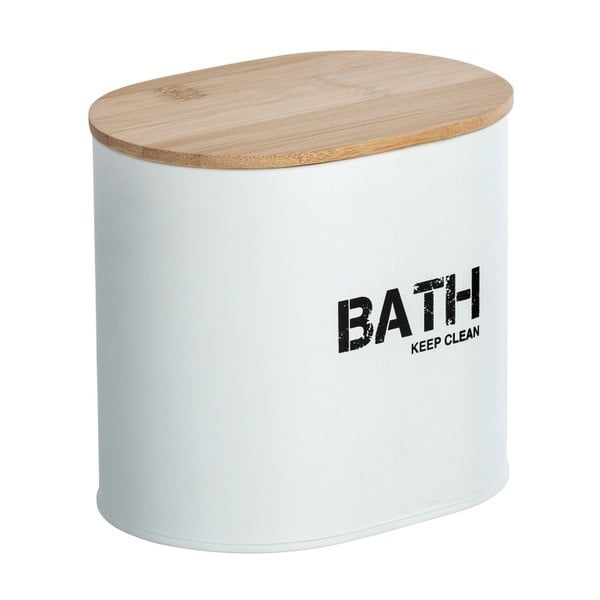 Biały łazienkowy pojemnik z pokrywką Wenko Gara-image-4
