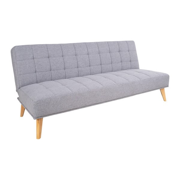 Jasnoszara rozkładana sofa z nogami z litego drewna brzozowego House Nordic Oxford-image-1