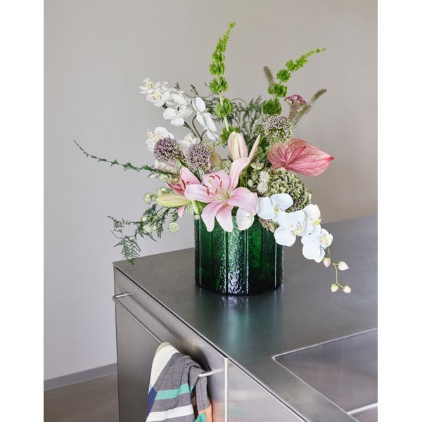 Szklany ręcznie wykonany wazon Emerald – Hübsch-image-1