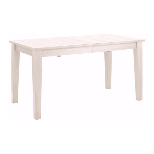 Biały drewniany stół rozkładany Støraa Amarillo, 150x76 cm