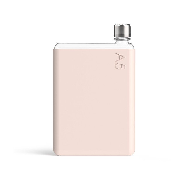 Różowe silikonowe etui na płaską butelkę Memobottle A5 Sleeve-image-2