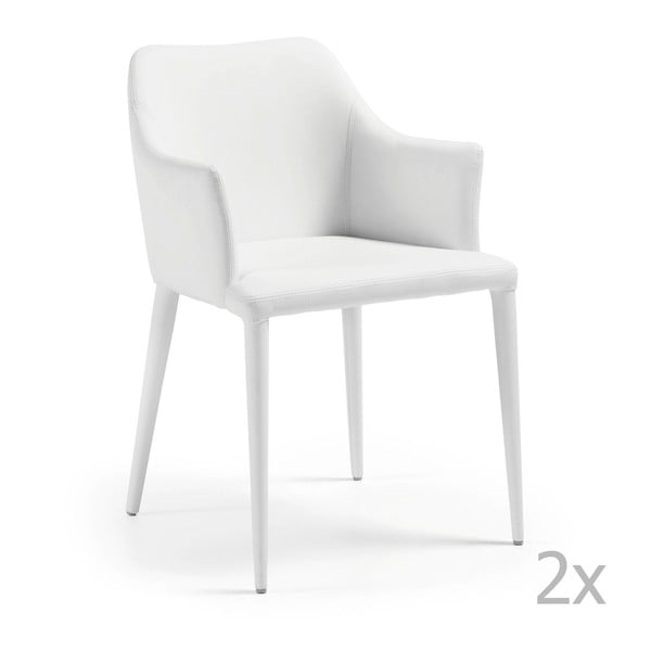 Zestaw 2 białych krzeseł La Forma Danai Light