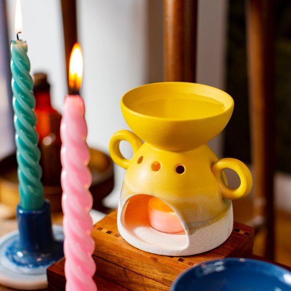 Żółta lampka aromatyczna Sass & Belle Bohemian Home Mojave-image-1