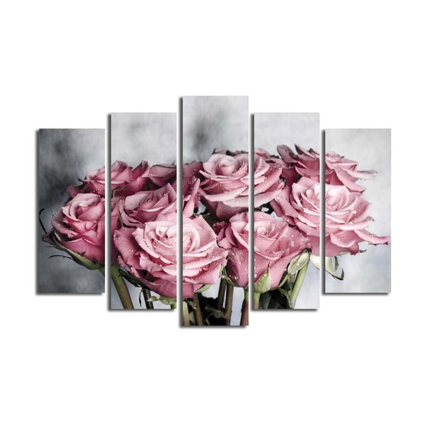 Obraz wieloczęściowy Roses, 105x70 cm
