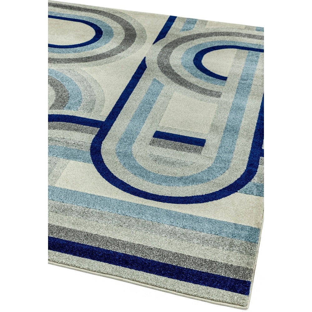 Szaroniebieski dywan 80x150 cm Nova Retro Blue – Asiatic Carpets (zdjęcie 5)