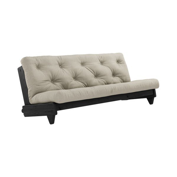 Sofa rozkładana z lnianym pokryciem Karup Design Fresh Black/Linen-image-3