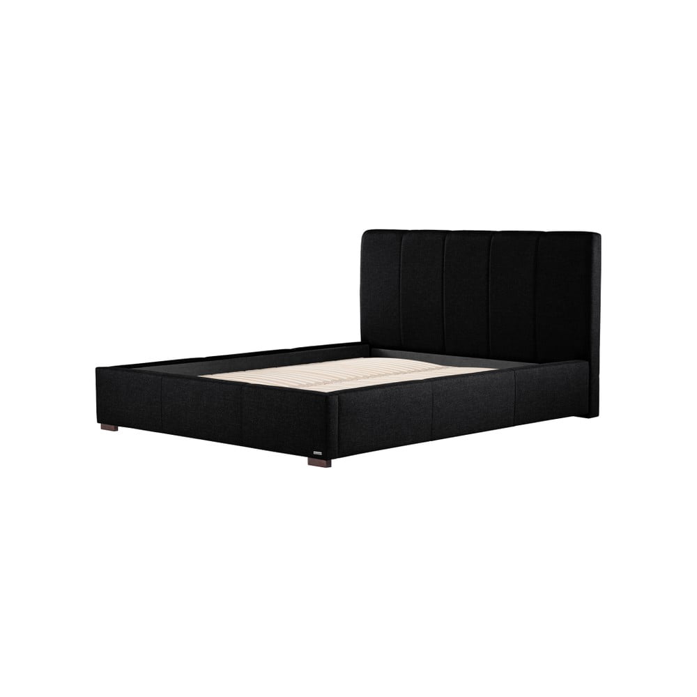 Czarne łóżko ze schowkiem Ted Lapidus Maison ONYX, 160x200 cm
