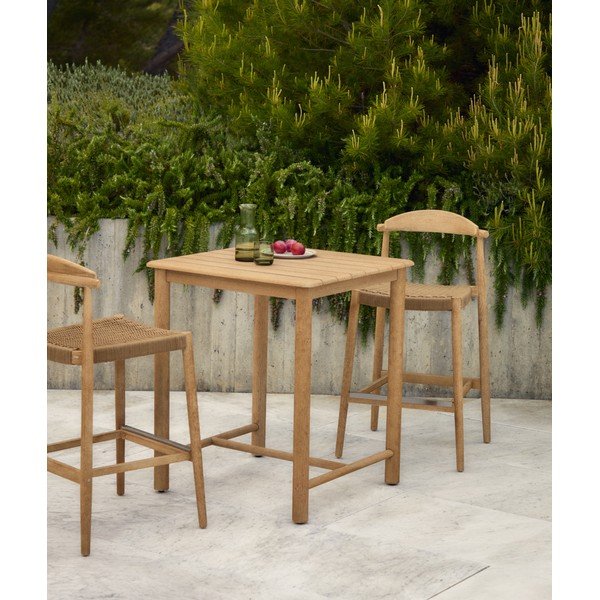 Ogrodowy stolik barowy z litego drewna akacjowego 78x78 cm Sori – Kave Home-image-1