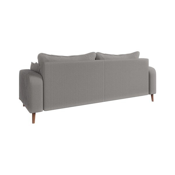 Jasnoszara sztruksowa sofa 220 cm Beata – Ropez-image-3