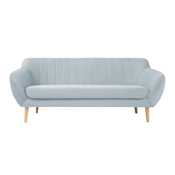 Jasnoniebieska aksamitna sofa Mazzini Sofas Sardaigne, 188 cm