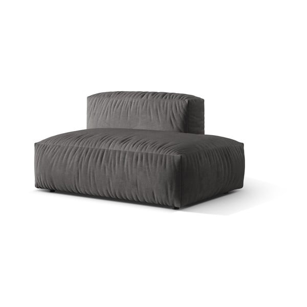 Szary aksamitny moduł sofy (prawostronny) Martina – Micadoni -image-1