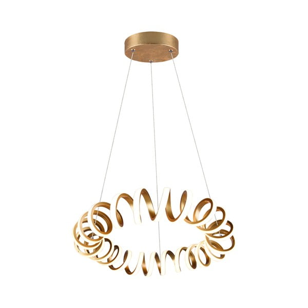 Lampa wisząca LED w kolorze złota ø 55 cm Curl – Trio-image-2