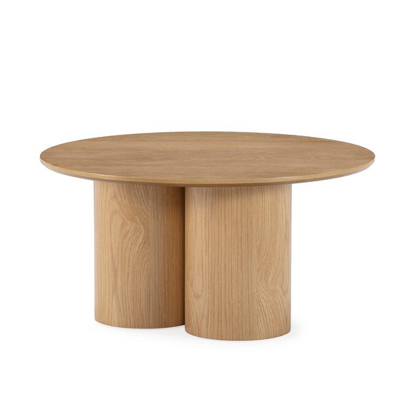 Okrągły stolik w dekorze dębu w naturalnym kolorze ø 80 cm Lua – MOME-image-3