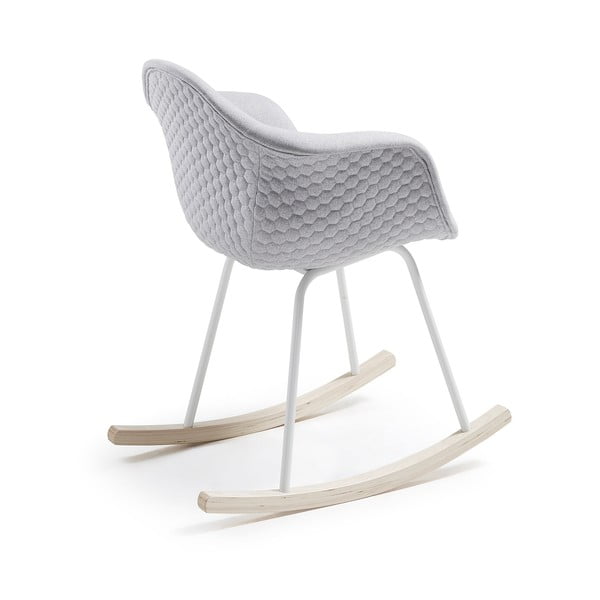 Jasnoszary fotel bujany Kave Home Kenna-image-2