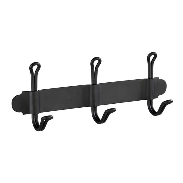 Czarny potrójny samoprzylepny haczyk ścienny Wenko Nostalgia-image-2