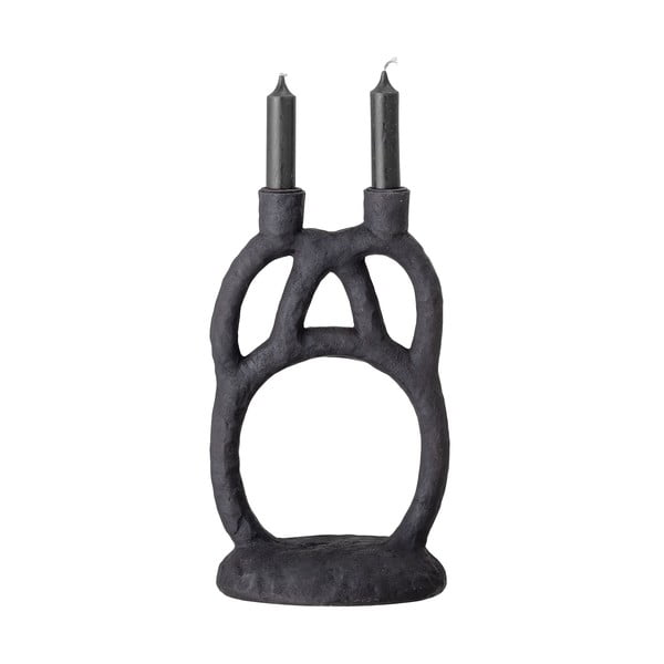 Czarny świecznik Bloomingville Ramina, wys. 29 cm-image-2