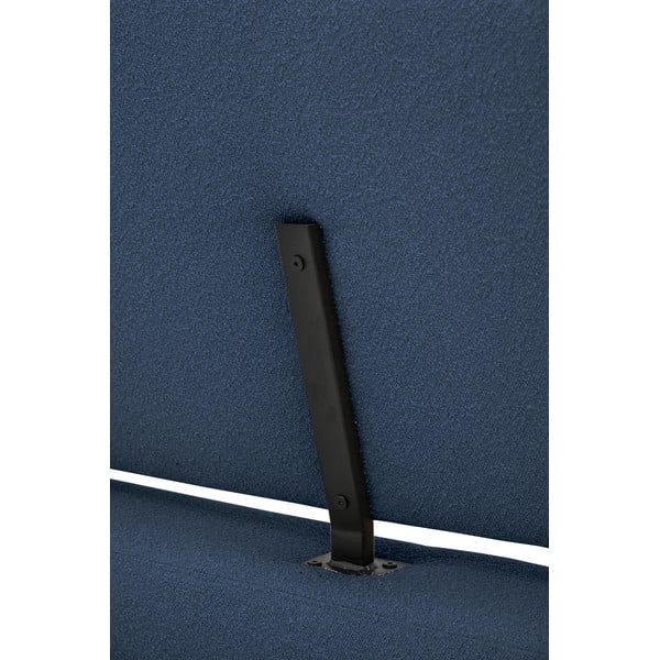 Ciemnoniebieskie tapicerowane łóżko dwuosobowe ze stelażem 180x200 cm Odette – Scandic-image-1