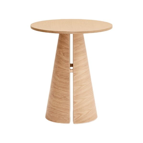 Okrągły stół z blatem w dekorze jesionu ø 65 cm Cep – Teulat