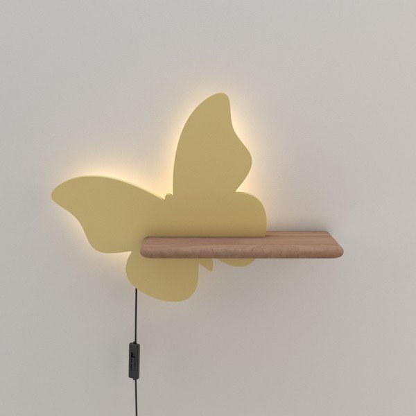 Żółta lampa dziecięca Butterfly – Candellux Lighting-image-1
