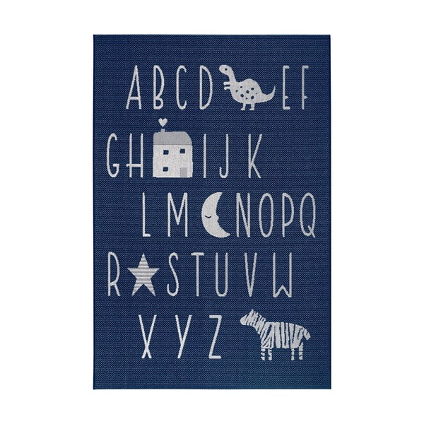 Niebieski dywan dla dzieci Ragami Letters, 160x230 cm