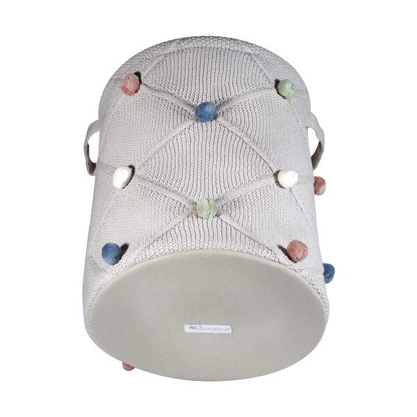 Jasnobrązowy tekstylny dziecięcy kosz na zabawki ø 30x35 cm Taupe – Kindsgut-image-2