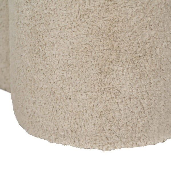 Beżowy puf z materiału bouclé – Ixia-image-3