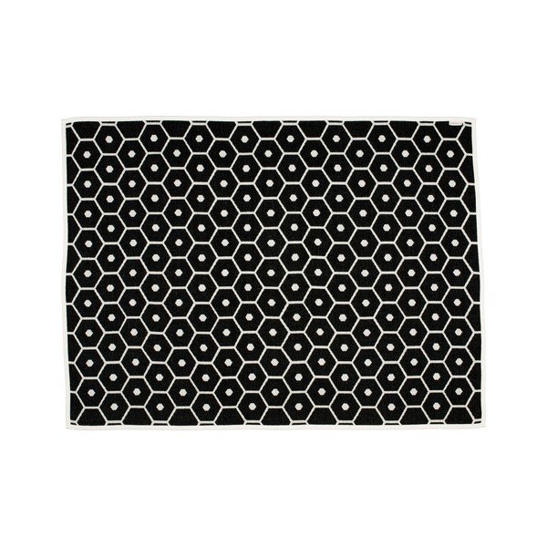 Czarny koc z mieszanki wełny 140x180 cm Honey Black – Pappelina