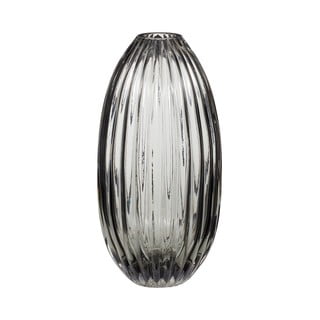 Szary szklany wazon Hübsch Smoked, wys. 30 cm
