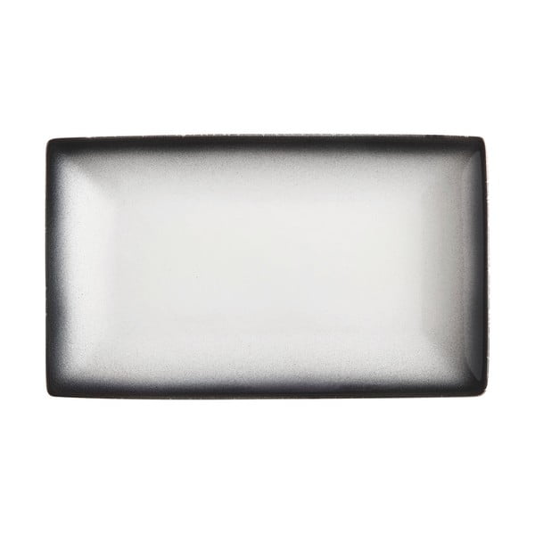 Biało-czarny ceramiczny talerz Maxwell & Williams Caviar, 27,5x16 cm