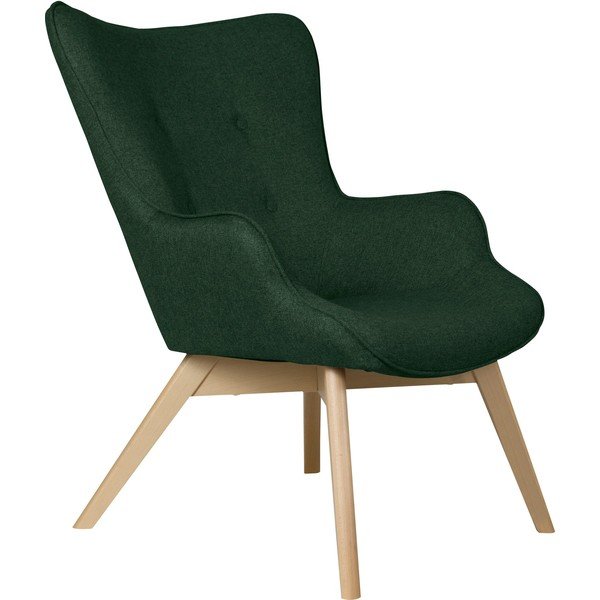 Ciemnozielony fotel Niko – Ropez