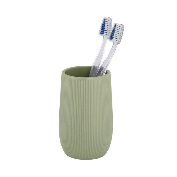 Zielony kubek na szczoteczki do zębów ceramiczny Fablo – Wenko