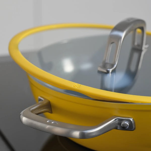 Patelnia z pokrywką/z powłoką ceramiczną wok ø 28 cm Meda 3.0 – FABINI-image-2