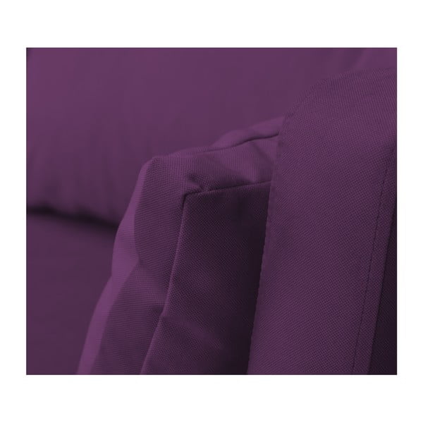 Ciemnofioletowa sofa 3-osobowa Mazzini Sofas Elena, z szezlongiem po prawej stronie-image-1