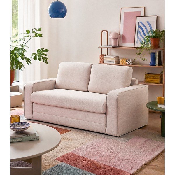Beżowa rozkładana sofa 160 cm Come – Bobochic Paris-image-1
