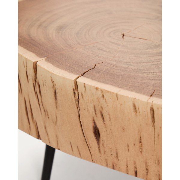 Okrągły stolik z blatem z drewna akacjowego w naturalnym kolorze 49x47 cm Tanive – Kave Home-image-4