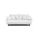 Biała sztruksowa rozkładana/ze schowkiem sofa 215 cm Bjork – Bonami Selection