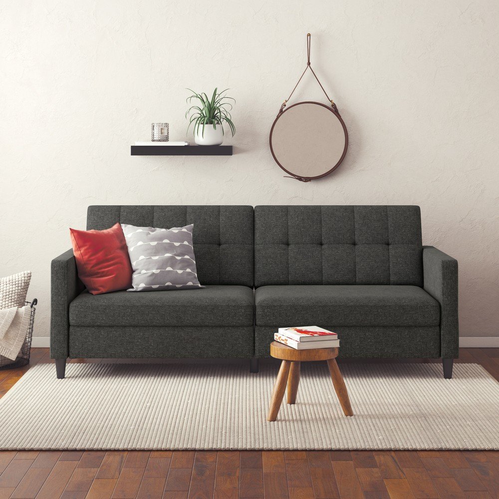 Szara rozkładana sofa 82 cm Hartford – Støraa (zdjęcie 6)